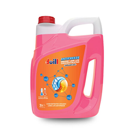 Konsantre - Saf 3 Litre Kırmızı Organik Antifriz - G12 (Üretim Yılı: 2025)
