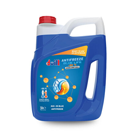 Hazır Karışım -55 Derece 3 Litre Mavi Antifriz - G11 (Üretim Yılı: 2025)