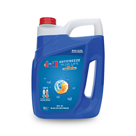 -39 / -40 Derece Hazır Karışım 5 Litre Mavi Antifriz - G11 (Üretim Yılı: 2025)
