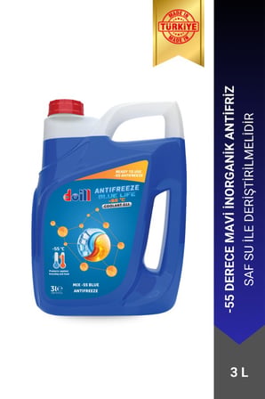 -55 / -56 Derece Hazır Karışım 4 x 3 Litre Mavi Antifriz - G11