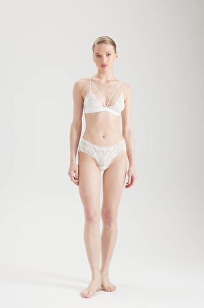 Kadın Dantelli Balensiz Üçgen Sütyen