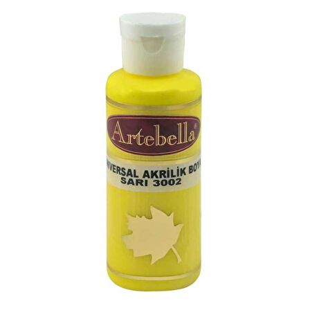 Sarı Akrilik Boya Artebella Sarı Akrilik Boya 3002 Boya Sarı 130 ml