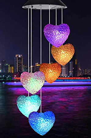 Greentech Güneş Enerjili Renk Geçişli Kristal Kalp Aydınlatma / GT-SL40