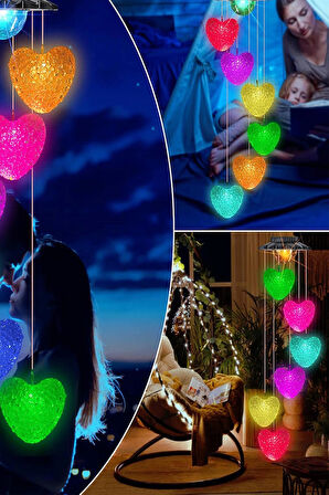 Greentech Güneş Enerjili Renk Geçişli Kristal Kalp Aydınlatma / GT-SL40