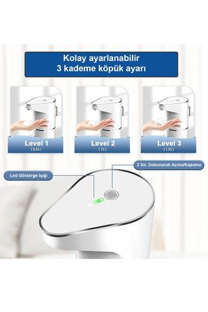 Greentech Sensörlü USB Şarjlı Köpük Sabunluk / GT-SD01