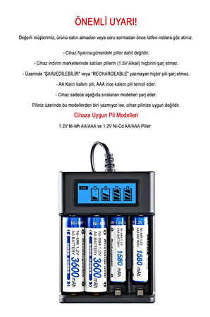 Greentech Pil Şarj Cihazı (Dört Yuvalı) - 1.2V Ni-Mh / Ni-Cd AA / AAA / GT-BC03