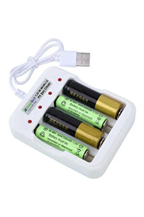 Greentech Pil Şarj Cihazı (Dört Yuvalı) - 1.2V Ni-Mh / Ni-Cd AA / AAA / GT-BC04