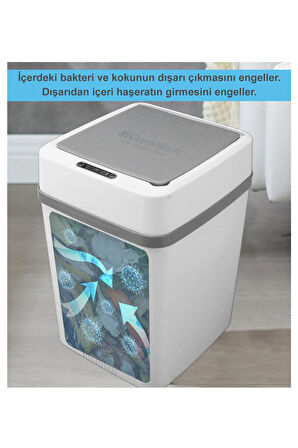Greentech Sensörlü 12 Litre Çöp Kovası (Şarj Edilebilir Lityum Pilli) / GT-SC01