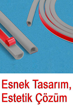 Greentech Esnek Kablo Kanalı Gri / GT-KK02
