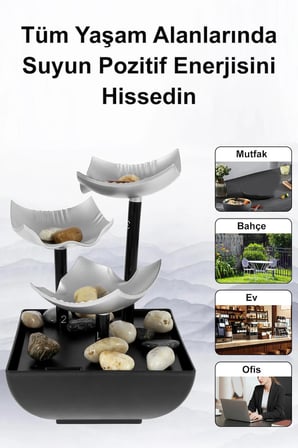 Greentech Dekoratif Masaüstü Işıklı Mini Şelale GT-DF01 