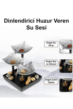 Greentech Dekoratif Masaüstü Işıklı Mini Şelale GT-DF01 