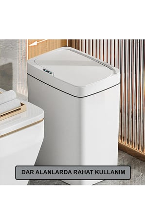 Greentech Sensörlü 18 Litre Çöp Kovası (Şarj Edilebilir Lityum Pilli) / GT-SC15