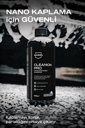 Cleanion Pro New Formula Araç Konsantre Şampuan-500 Gr-Narenciye Kokulu Fırçasız Oto Yıkama