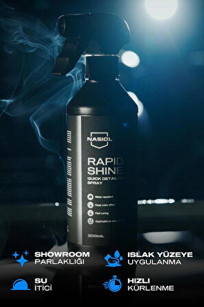Rapidshine Araç Detay Spreyi-Hızlı Cila Etkisi-Derin Renk-Showroom Parlaklığı-6 Ay Dayanım-500ml