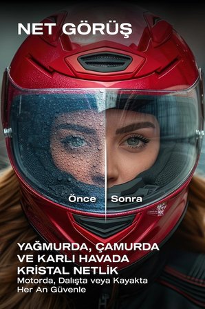Goglide Kask ve Gözlük Nano Yüzey Koruyucu-Su İtici-Nano Yağmur Kaydırıcı-1 Yıl Dayanım-10ml