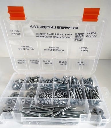AY-CİV M5 Çelik Civata Seti Anahtar Başlı 430 Parça