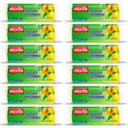 Ekomis Limon Kokulu Büzgülü Çöp Torbası Orta Boy 10'lu (12 Paket)