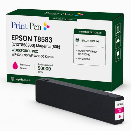 Printpen Epson T8583 (C13T858300) Kirmizi (50K) Workforce Pro Wf C20590 Wf C21000 Kartus