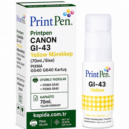 Printpen Canon Gi 43 Sari Murekkep (70Ml /Sise) Pixma G540 G640 Kartus
