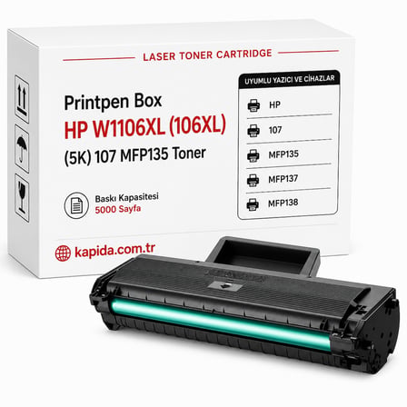 Printpen Box Hp W1106Xl (106Xl) (5K) 107 Mfp135 Toner