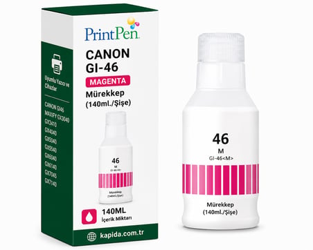 Printpen Canon Gi 46 Kirmizi Murekkep (140Ml /Sise) Maxify Gx3040 Gx3410 Kartus