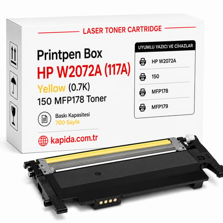 Printpen Box Hp W2072A (117A) Sari (0 7K) 150 Mfp178 Toner