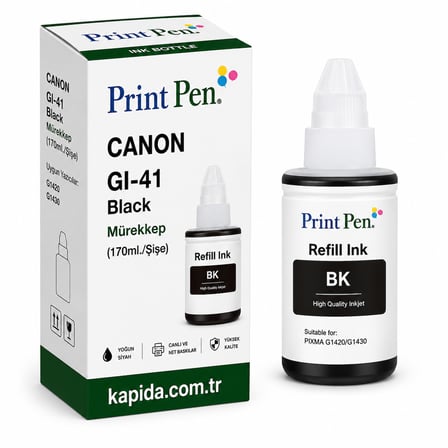 Printpen Canon GI-41 Black Mürekkep (170ml./Sise) G1420 G1430 Kartuş
