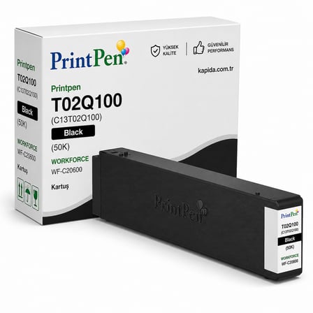 Printpen Epson T02Q100 (C13T02Q100) Black (50K) Workforce Wf C20600 Kartus