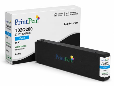 Printpen Epson T02Q200 (C13T02Q200) Mavi (50K) Workforce Wf C20600 Kartus