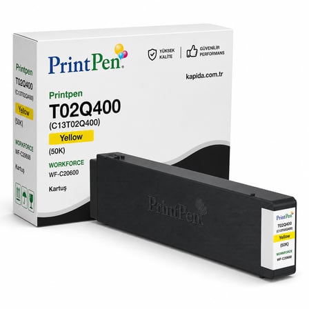Printpen Epson T02Q400 (C13T02Q400) Sarı (50K) WorkForce WF-C20600 Kartuş