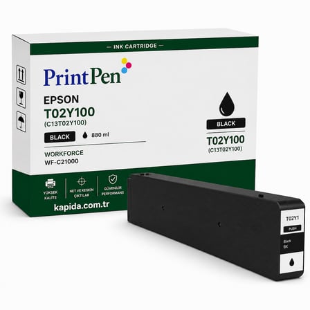 Printpen Epson T02Y100 (C13T02Y100) Black (880Ml) Workforce Wf C21000 Kartus