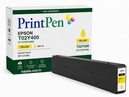 Printpen Epson T02Y400 (C13T02Y400) Sari (480Ml) Workforce Wf C21000 Kartus