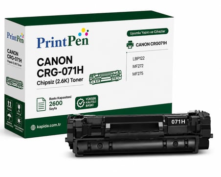 Printpen Canon CRG-071H Chipsiz (2.6K) LBP122 MF272 Toner