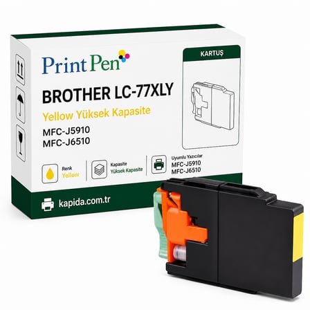 Printpen Brother LC-77XLY Sarı Yüksek Kapasite MFC-J5910 MFC-J6510 Kartuş
