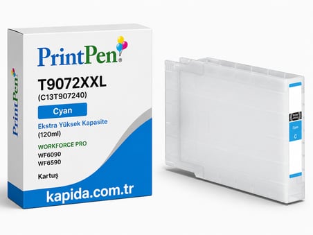 Printpen Epson T9072Xxl (C13T907240) Mavi Ekstra Yuksek Kapasite (120Ml) Workforce Pro Wf6090 Wf6590 Kartus