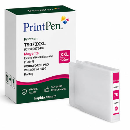 Printpen Epson  T9073XXL (C13T907340) Kırmızı Ekstra Yüksek Kapasite (120ml) WorkForce Pro WF6090 WF6590 Kartuş