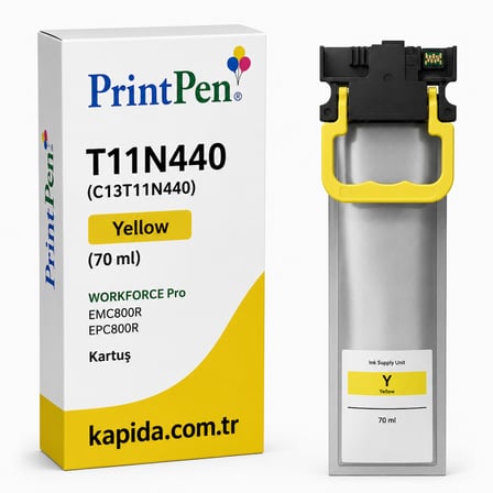 Printpen Epson T11N440 (C13T11N440) Sarı (70 Ml) WorkForce Pro EMC800R EPC800R Kartuş