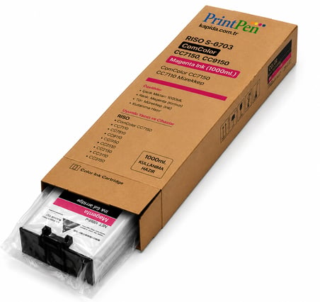 Printpen Riso S-6703 > Comcolor CC7150, CC9150 Kırmızı Ink (1000ml) Comcolor CC7150 CC7110 Mürekkep