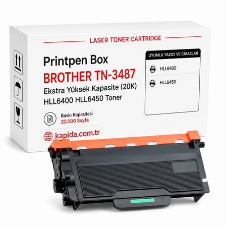 Printpen Box Brother Tn 3487 Ekstra Yuksek Kapasite (20K) Hll6400 Hll6450 Toner