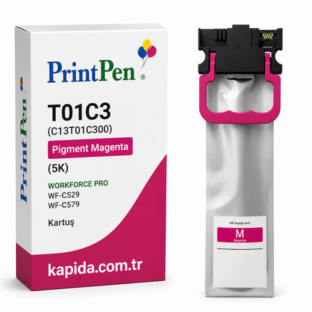 Printpen Epson T01C3 (C13T01C300) Pigment Kirmizi (5K) Workforce Pro Wf C529 Wf C579 Kartus