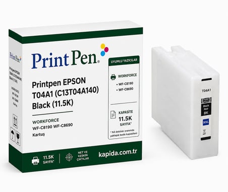 Printpen Epson T04A1 (C13T04A140) Black (11 5K) Workforce Wf C8190 Wf C8690 Kartus