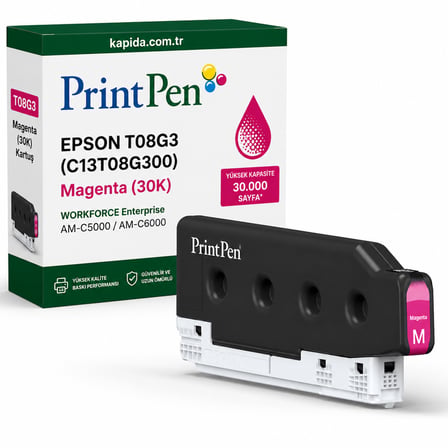 Printpen Epson T08G3 (C13T08G300) Kirmizi (30K) Workforce Enterprise Am C5000 Am C6000 Kartus