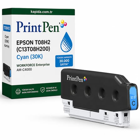 Printpen Epson T08H2 (C13T08H200 Mavi (30K) WorkForce Enterprise AM-C4000 Kartuş