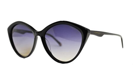 HERMOSSA  1384 C1 56  Kadın/ SİYAH Çekik Çerçeve Güneş Gözlüğü