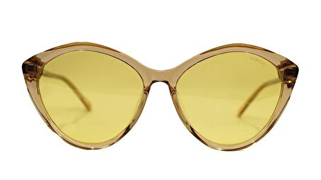 HERMOSSA  1384 C4 56  Kadın/ SARI Çekik Çerçeve Güneş Gözlüğü