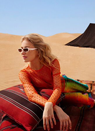 Hermossa Beyaz Kadın Güneş Gözlüğü HERMOSSA HM 1597 C 4