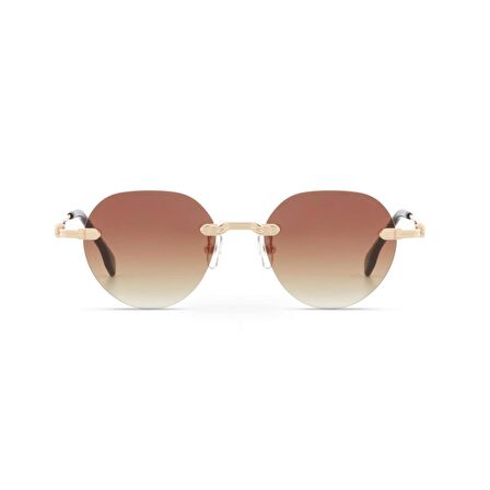 Despada Ds 2332 C1 51 Kadın Oval Gold Metal Güneş Gözlüğü
