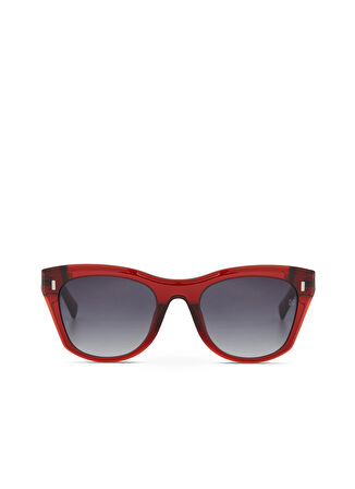 Hermossa Şeffaf Kırmızı C 3 Cat Eye Kadın Güneş Gözlüğü