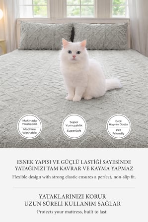Süper Yumuşak Flanel Jakar Lastikli Çarşaf Seti Tek/Çift Kişilik
