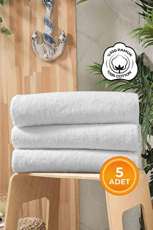 Banyo Otel Havlusu 70x140cm 1 Adet 480 gr %100 Pamuk Lüks Kalın Beyaz